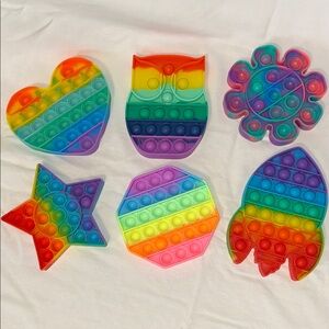 Rainbow Pop It Fidget Toy Set